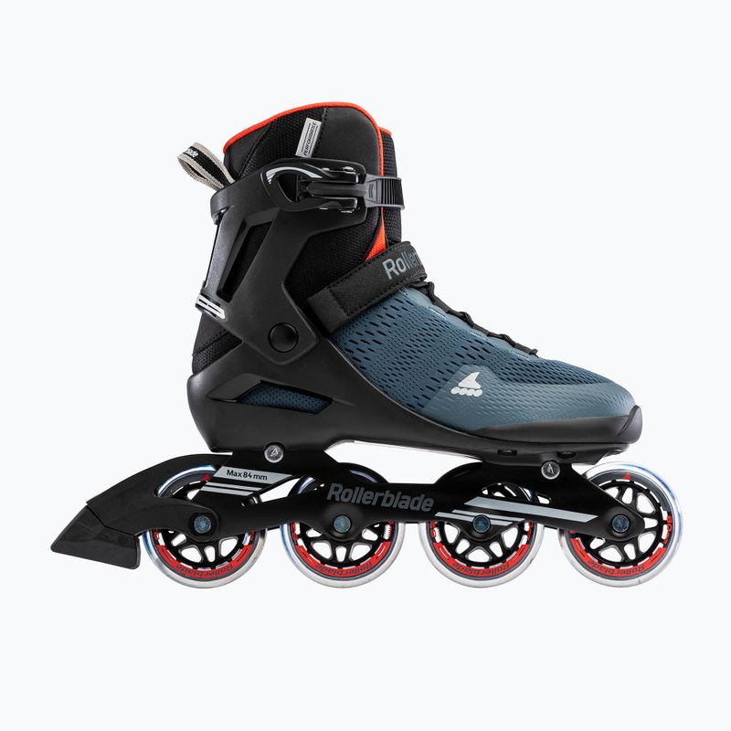 Men's inline skates Rollerblade Sirio 80 orion blue/spicy orange 2