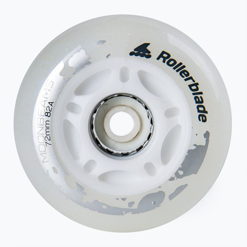 Rollerblade Moonbeams Led Wheels 72mm/82A 4 pcs white 06130000 101 2