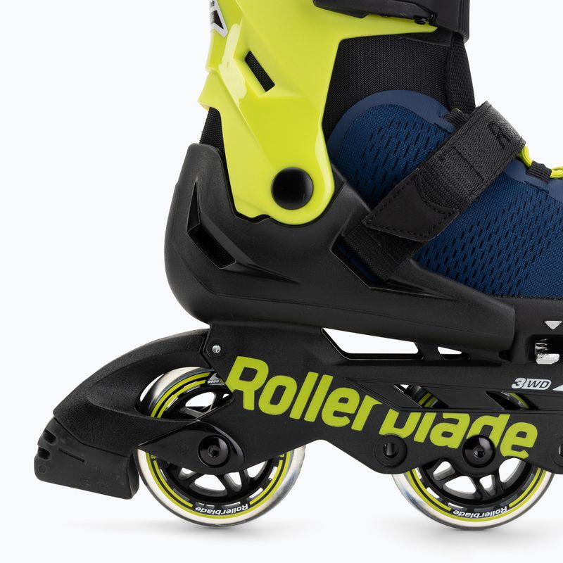 Children's roller skates Rollerblade Microblade 3WD Jr blue royal/lime 6