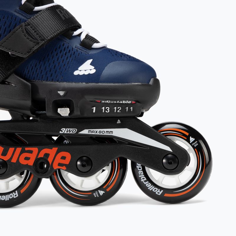 Rollerblade Microblade children's skates navy blue and orange 07221900 174 6