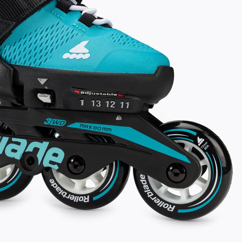 Rollerblade Microblade children's roller skates aqua/black 6