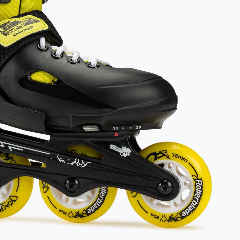 Rollerblade Fury children's roller skates black/yellow 5