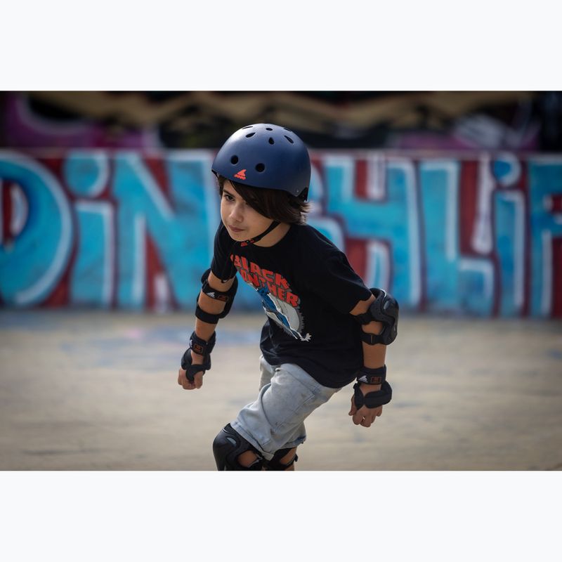 Children's roller skates with protectors Rollerblade Fury Combo Jr black/red 9