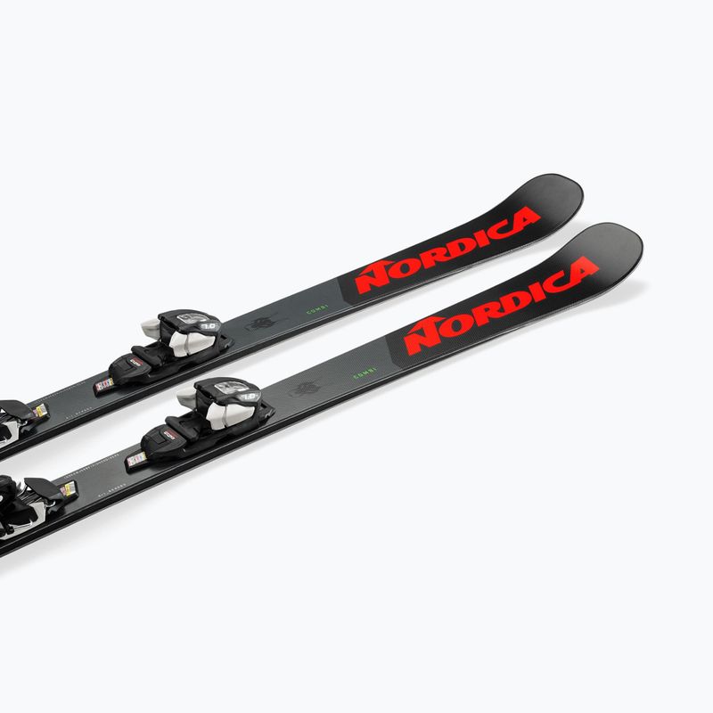 Children's downhill skis Nordica Doberman Combi Pro S + J7.0 FDT black/red 10