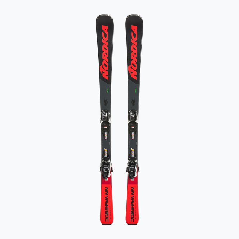 Children's downhill skis Nordica Doberman Combi Pro S + J7.0 FDT black/red