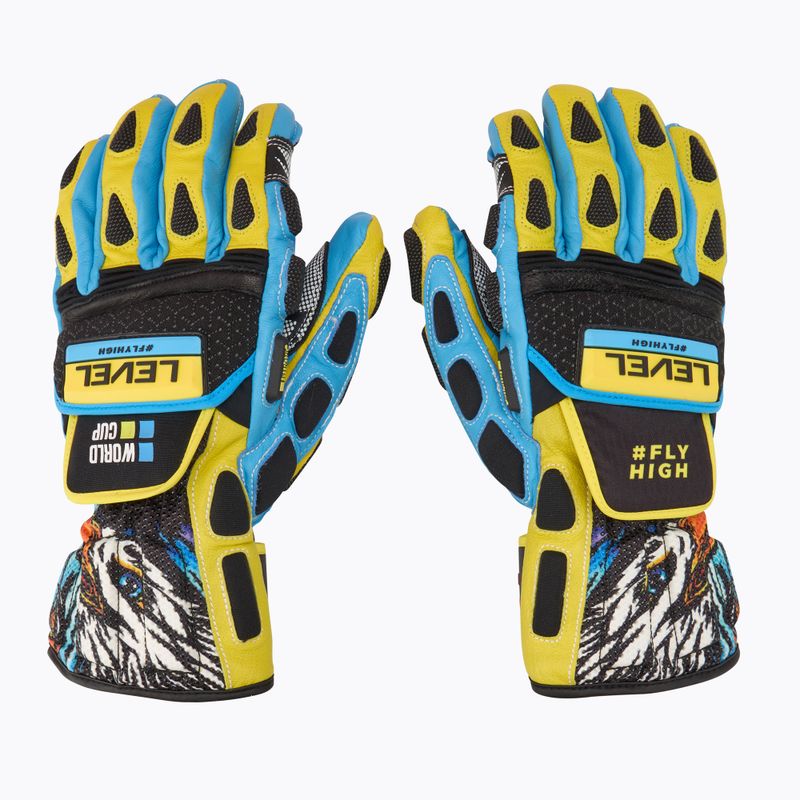 Level Worldcup CF ski gloves yellow/blue 2