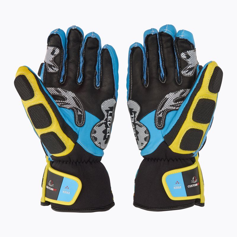 Level Worldcup CF ski gloves yellow/blue 3