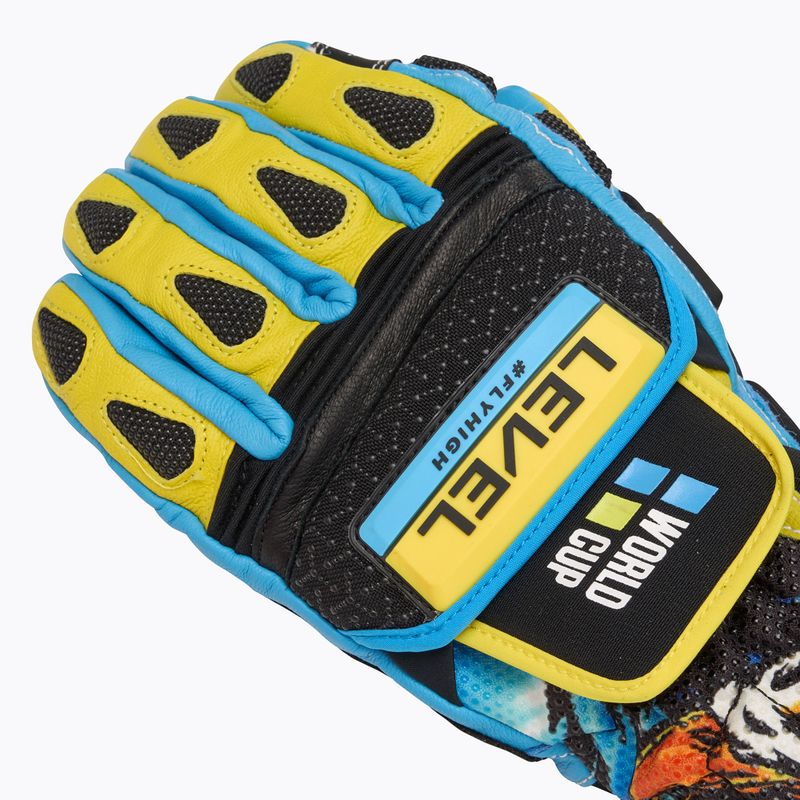 Level Worldcup CF ski gloves yellow/blue 5