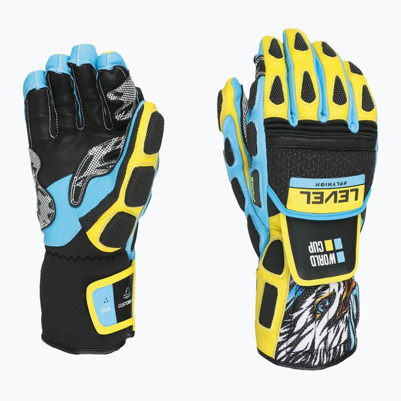 Level Worldcup CF ski gloves yellow/blue 6