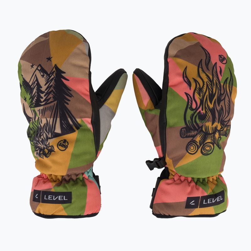 Level Vertigo Mitt Teen wood children's ski gloves 2