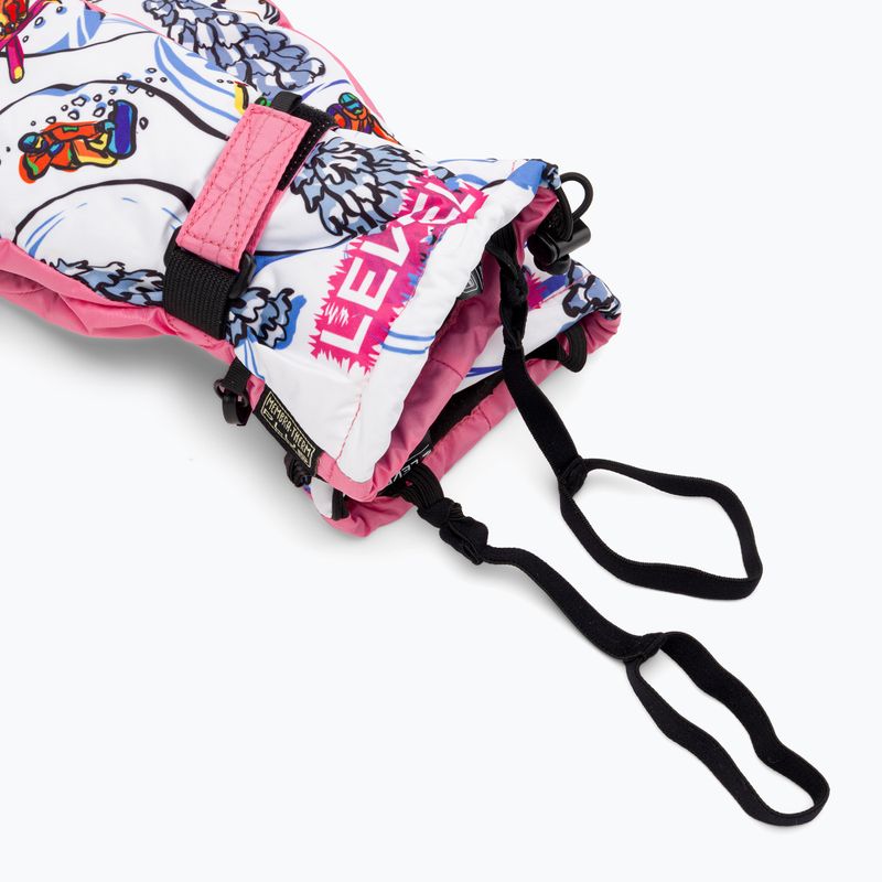Level Junior Mitt pink children's ski gloves 6