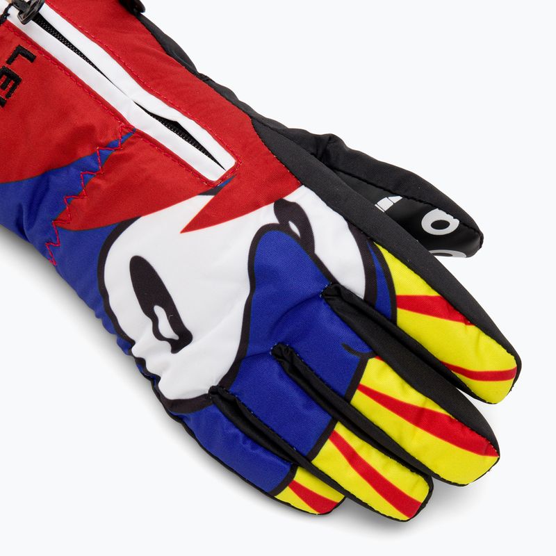 Level Lucky children's ski gloves yellow/blue 5