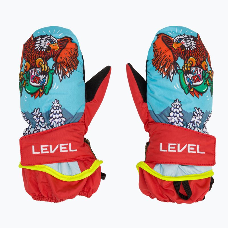 Children's ski gloves Level Animal red 2