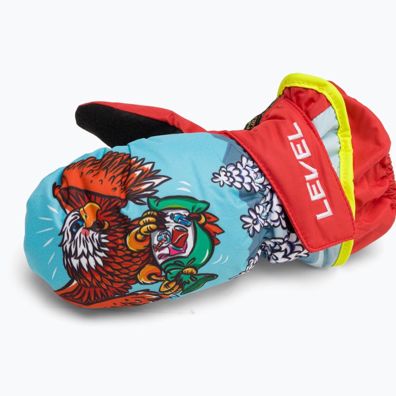 Children's ski gloves Level Animal red 5