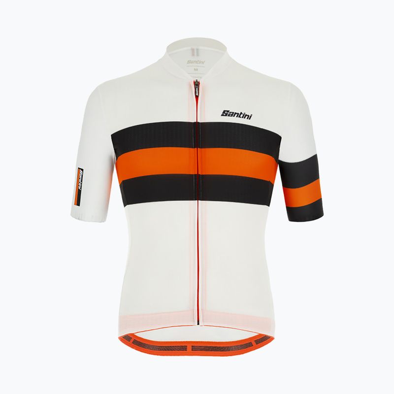 Santini Ecosleek Bengal men's cycling jersey white 2S94475CESLKBENGBIS