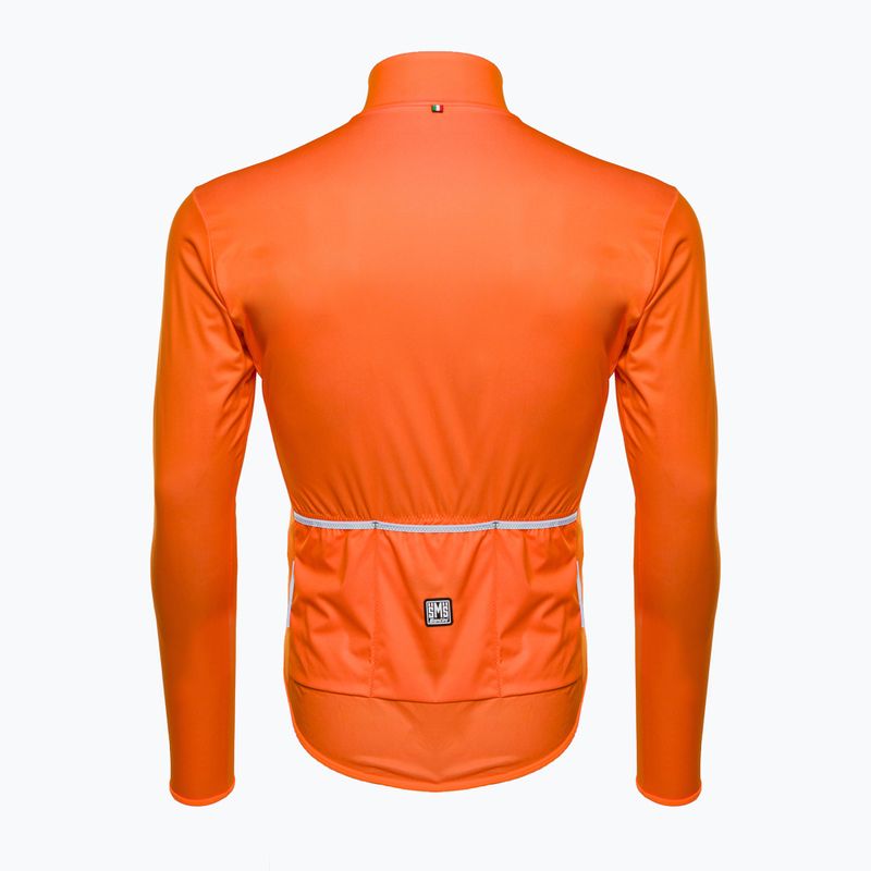 Santini Nebula Puro men's cycling jacket orange 2W33275NEBULPUROAFS 2