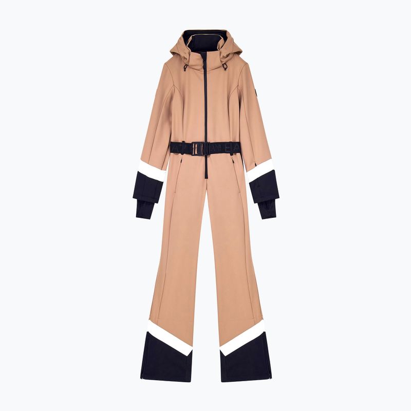 Women's ski suit EA7 Emporio Armani Pure Softshell Jumpsuit mocha mousse 7