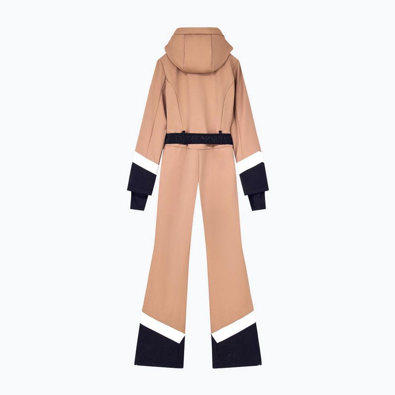 Women's ski suit EA7 Emporio Armani Pure Softshell Jumpsuit mocha mousse 8