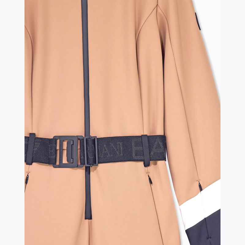 Women's ski suit EA7 Emporio Armani Pure Softshell Jumpsuit mocha mousse 9