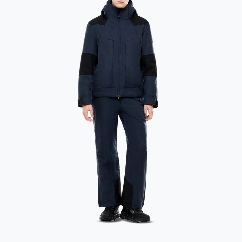 Men's ski jacket EA7 Emporio Armani Elitary Fashion fancy blue herringbo 2