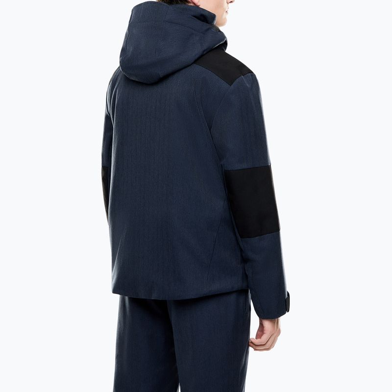 Men's ski jacket EA7 Emporio Armani Elitary Fashion fancy blue herringbo 3