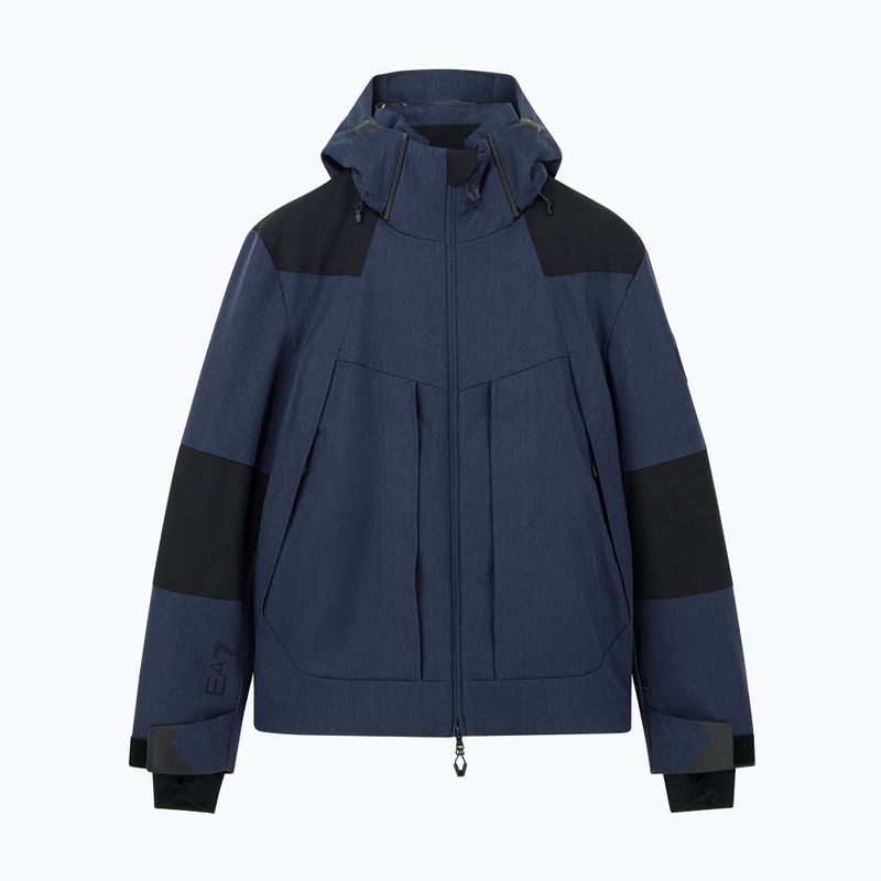 Men's ski jacket EA7 Emporio Armani Elitary Fashion fancy blue herringbo 5