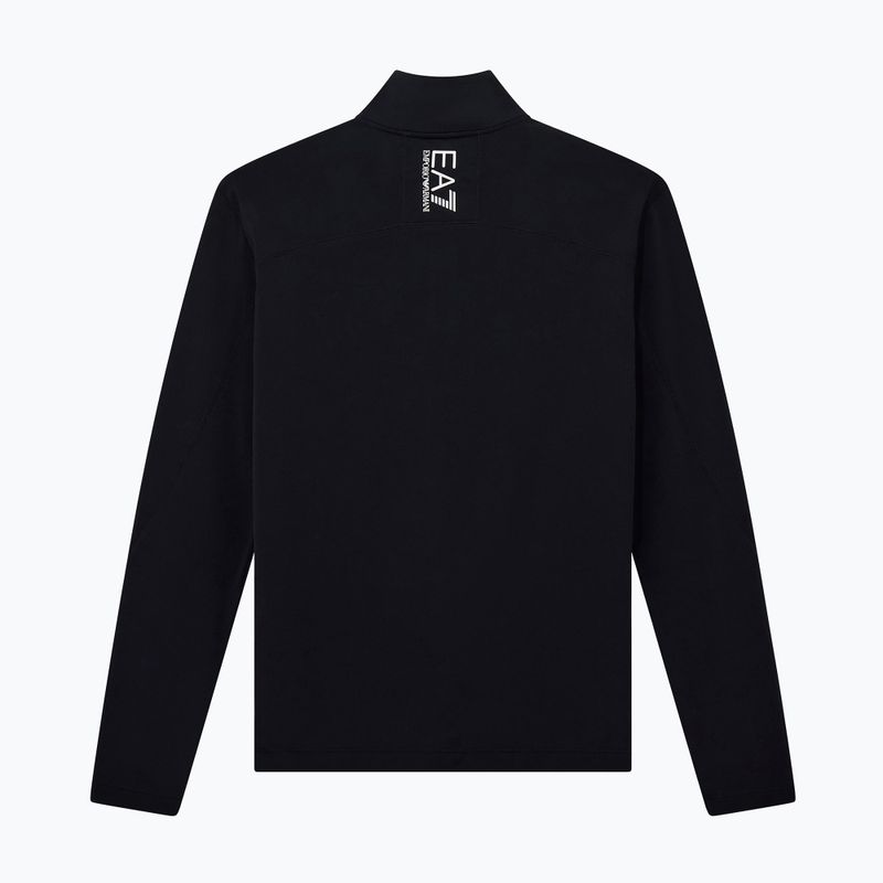 Men's ski sweatshirt EA7 Emporio Armani Pure Powerstretch T-Top Half Zip black 7