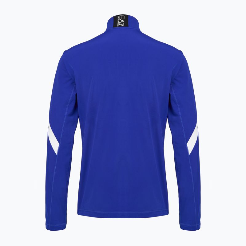 Men's ski sweatshirt EA7 Emporio Armani Pure Powerstretch T-Top Full Zip new royal 2