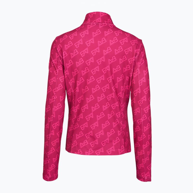 Women's ski sweatshirt EA7 Emporio Armani Pure Powerstretch T-Top Half Zip fancy vivacious mono 2