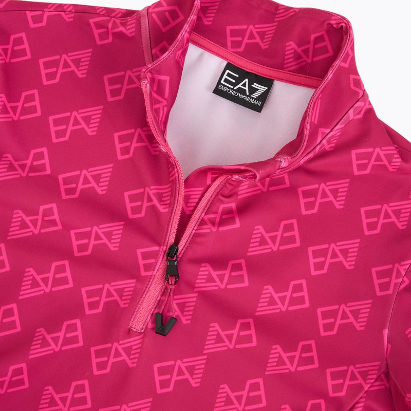 Women's ski sweatshirt EA7 Emporio Armani Pure Powerstretch T-Top Half Zip fancy vivacious mono 3