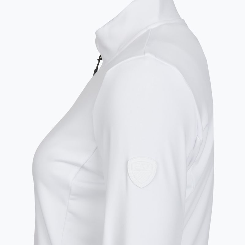 Women's ski sweatshirt EA7 Emporio Armani Pure Powerstretch T-Top Half Zip white 3