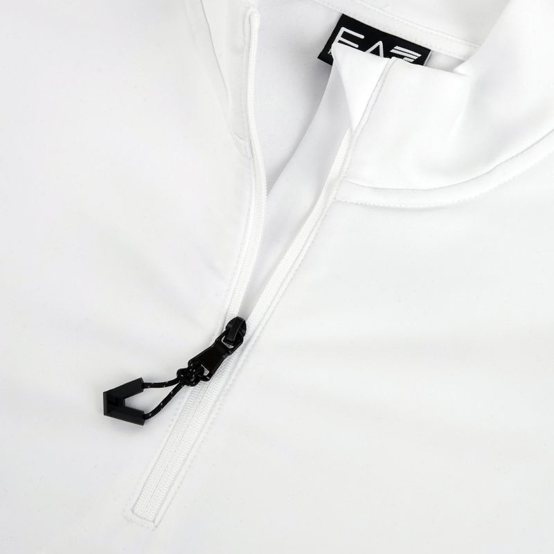 Women's ski sweatshirt EA7 Emporio Armani Pure Powerstretch T-Top Half Zip white 4