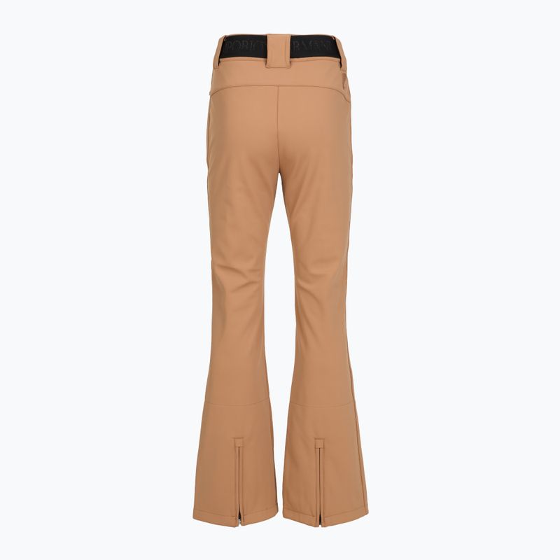 Women's ski trousers EA7 Emporio Armani Pure Softshell Waisted mocha mousse 2