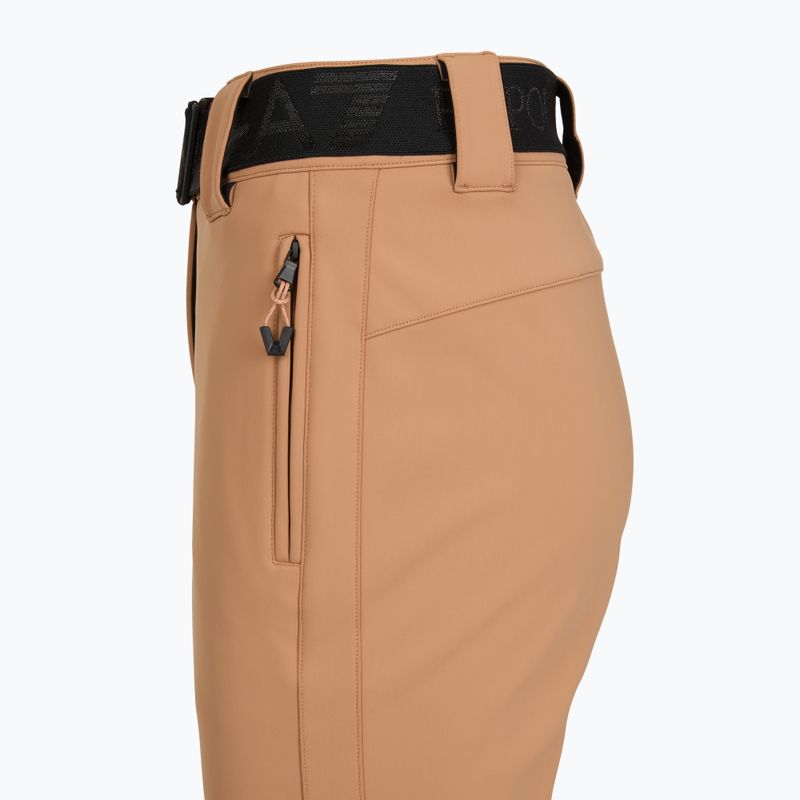Women's ski trousers EA7 Emporio Armani Pure Softshell Waisted mocha mousse 3