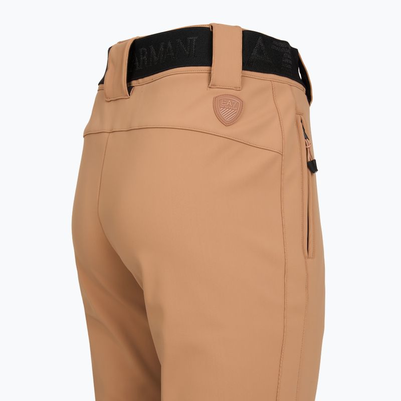 Women's ski trousers EA7 Emporio Armani Pure Softshell Waisted mocha mousse 4