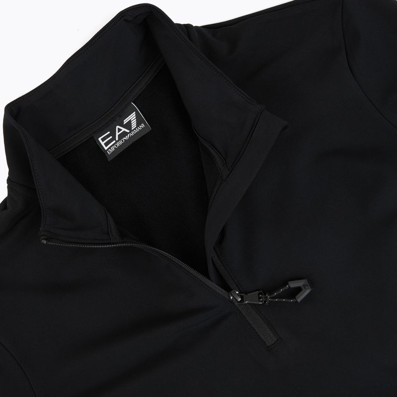 Women's ski sweatshirt EA7 Emporio Armani Pure Powerstretch T-Top Half Zip black 3