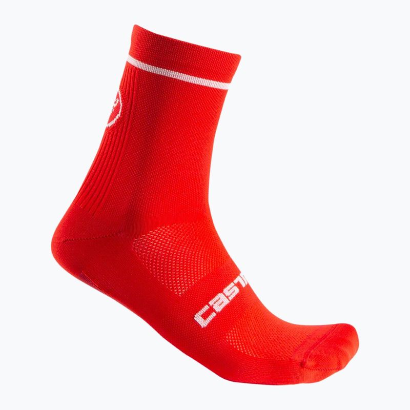 Men's Castelli Entrata 13 red cycling socks