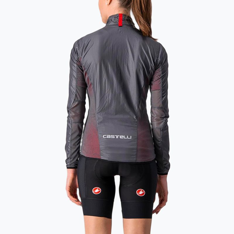 Women's cycling jacket Castelli Aria Shell W dark gray 2