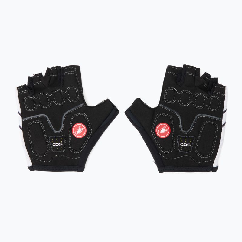 Women's cycling gloves Castelli Dolcissima 2 ivory/dark gray/silver gray 3