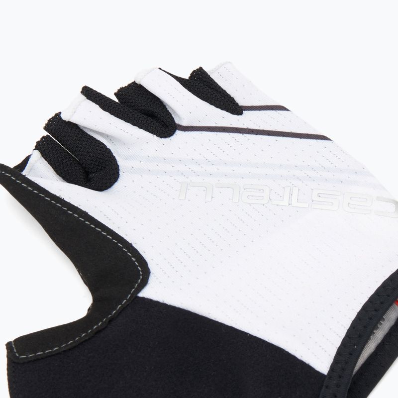 Women's cycling gloves Castelli Dolcissima 2 ivory/dark gray/silver gray 5