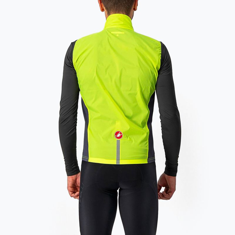 Men's cycling vest Castelli Squadra Stretch electric lime/dark gray 2