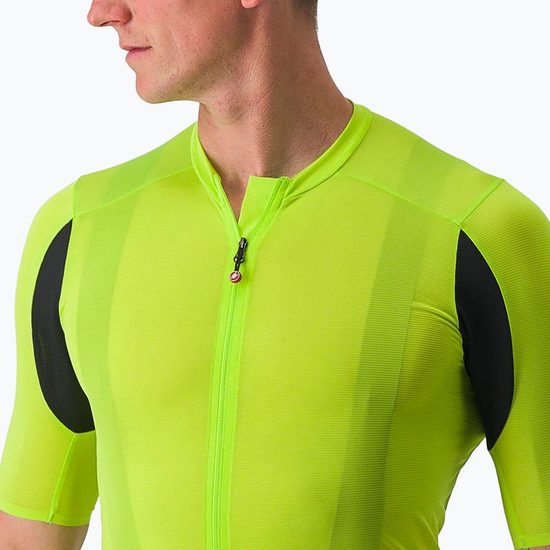 Men's Castelli Superleggera 3 electric lime cycle jersey 3