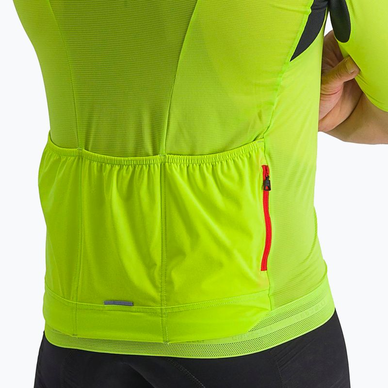Men's Castelli Superleggera 3 electric lime cycle jersey 5