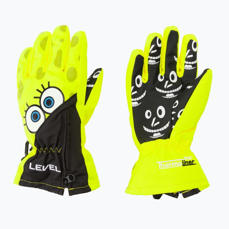 Level Lucky children's ski gloves yellow 4146