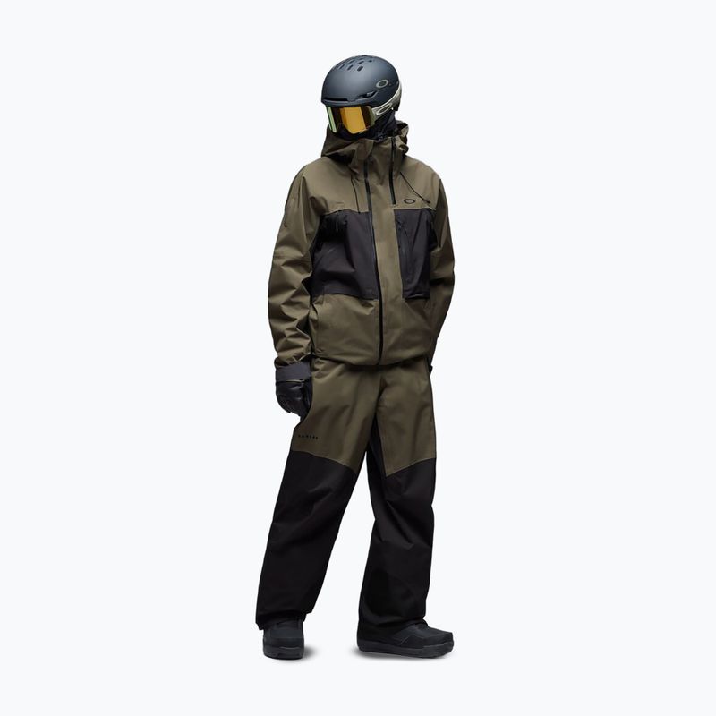 Men's snowboard jacket Oakley Baldface Gore-Tex deep olive/pitch black 2
