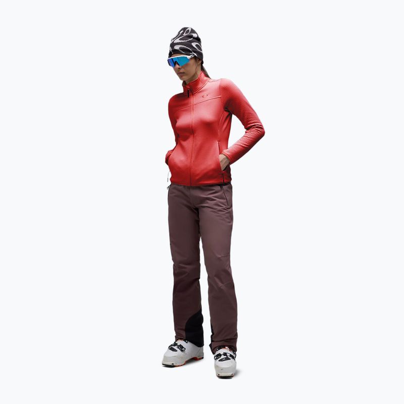 Women's sweatshirt Oakley Canopy Full Zip hibiscus red 2