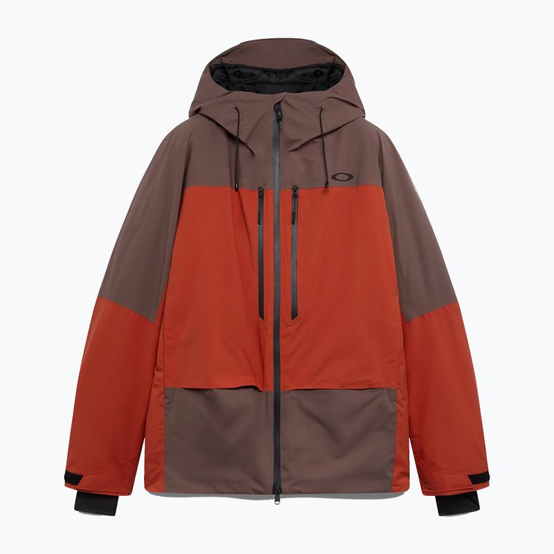 Men's ski jacket Oakley Canopy Pro Insulated dark umber/flame red 6