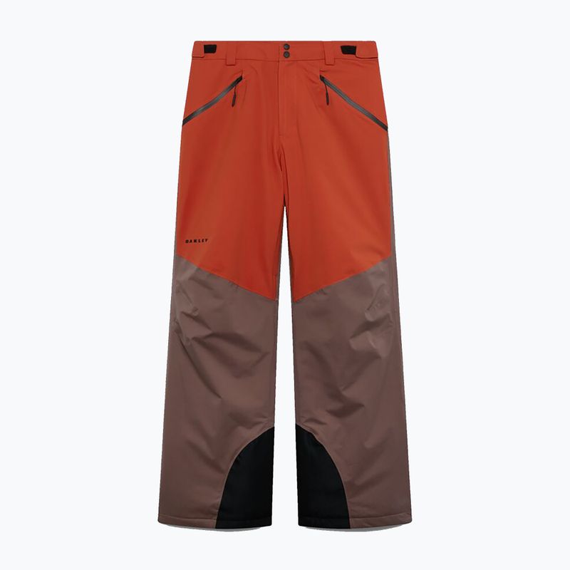 Men's ski trousers Oakley Canopy Pro Insulated Dark Umber/Flame Red 6