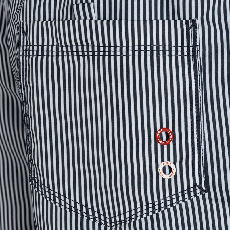 Men's CMP white and navy blue swim shorts 3R50857/21ZE 4