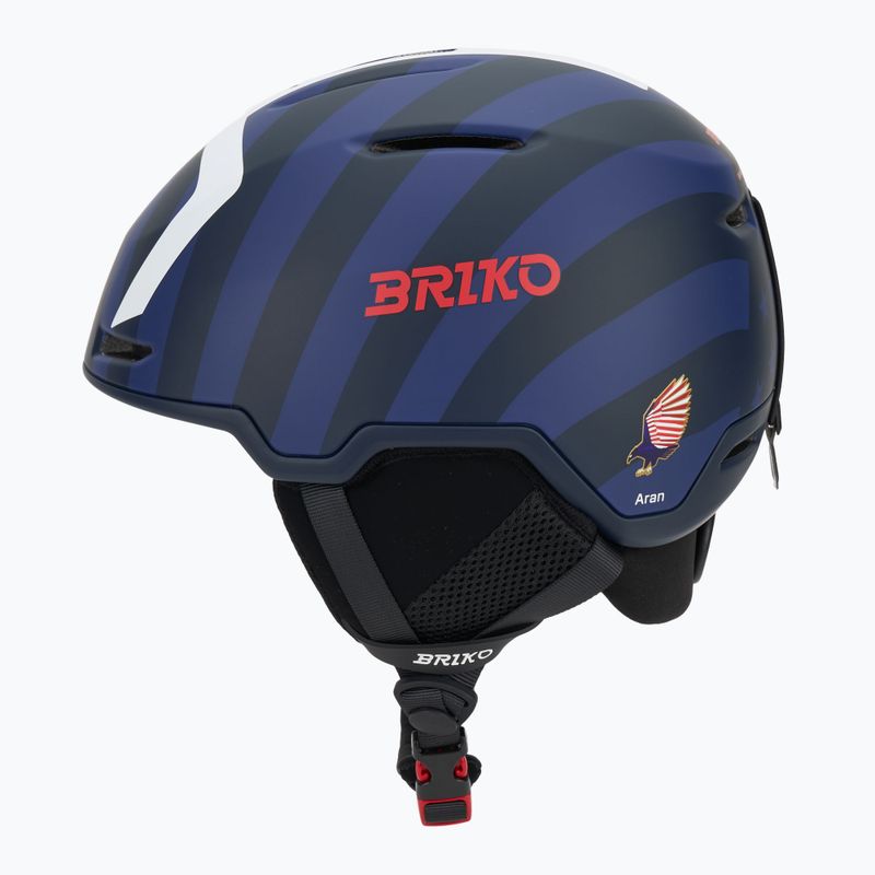Ski helmet Briko Aran USA matt tangaroa blue/biscay blue/cardinal red/white 3